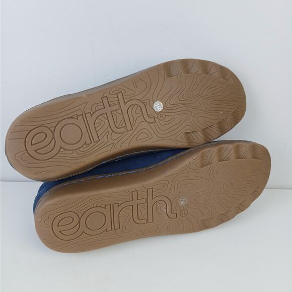 Earth SZ 7 Women's Landen Slip-On Suede Flat In Dark Blue NEW - Picture 8 of 8